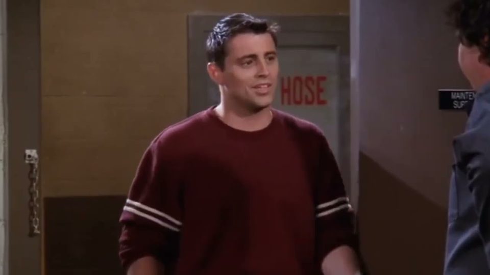 Joey from Friends in the scene used for the activity